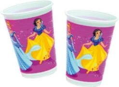 Procos Partybecher/Trinkbecher Disney Princess Magic Prismatic, 200 Ml, Kunststoff, 8 Stück