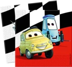 Procos Servietten Disney Car Red, 33 X 33 Cm, 2-lagig, 20 Stück