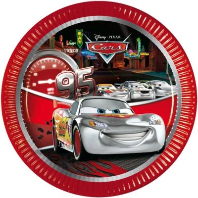 Procos Papp-Partyteller Disney Cars Silver, Ø 23 Cm, 8 Stück 3 Procos Papp-Partyteller Disney Cars Silver, Ø 23 Cm, 8 Stück