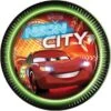 Procos Papp-Partyteller Disney Cars Neon, Ø 23 Cm, 8 Stück -Disney 11314760 01