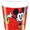 Procos Partybecher/Trinkbecher Disney Mickey Mouse Super Cool, 200 Ml, Kunststoff, 8 Stück