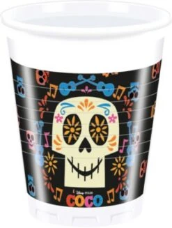 Procos Partybecher/Trinkbecher Disney Coco, 200 Ml, Kunststoff, 8 Stück