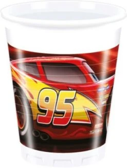 Procos Partybecher/Trinkbecher Disney Cars Legend Of The Track, 200 Ml, Kunststoff, 8 Stück