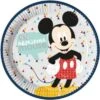 Procos Papp-Partyteller Disney Mickey Mouse Awesome, Ø 23 Cm, 8 Stück -Disney 11314905 01