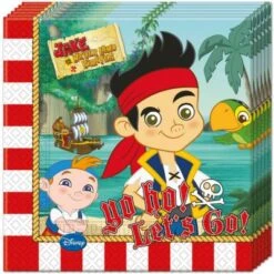 Procos Servietten Disney Jake Und Die Nimmerlandpiraten, 33 X 33 Cm, 2-lagig, 20 Stück