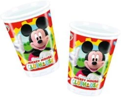 Procos Partybecher/Trinkbecher Disney Mickey Mouse Club House, 200 Ml, Kunststoff, 10 Stück