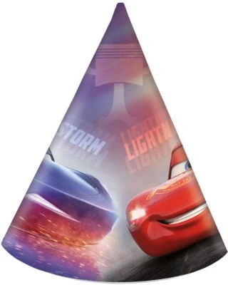 Procos Partyhüte/Partyhütchen Disney Cars The Legend Of The Track, 6 Stück 3 Procos Partyhüte/Partyhütchen Disney Cars The Legend Of The Track, 6 Stück