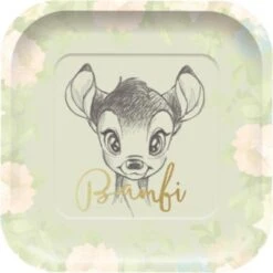 Procos Papp-Partyteller Disney Bambi Cutie, Metallic, 24 X 24 Cm, 4 Stück