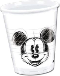 Procos Partybecher/Trinkbecher Disney Mickey Mouse Faces, 200 Ml, Kunststoff, 10 Stück