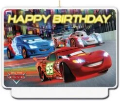 Procos Kuchenkerze Happy Birthday Disney Cars Neon