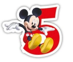 Procos Kuchenkerze Zahl 5 Disney Mickey Mouse Playful