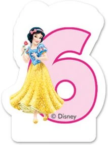 Procos Kuchenkerze Zahl 6 Disney Princess Dreaming