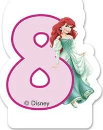 Procos Kuchenkerze Zahl 8 Disney Princess Dreaming