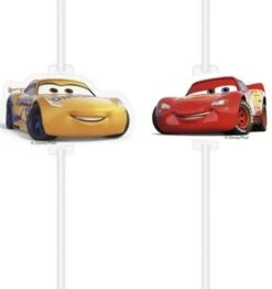 Procos Papiertrinkhalme Mit Topper Disney Cars, 4 Stück