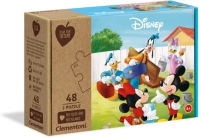 Clementoni Puzzle 3 X 48 Teile Play For Future - Disney Mickey Mouse 3 Clementoni Puzzle 3 X 48 Teile Play For Future - Disney Mickey Mouse