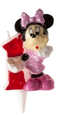 Torten-/Kuchenkerze Disney Minnie Mouse - Zahl 1 3 Torten-/Kuchenkerze Disney Minnie Mouse - Zahl 1