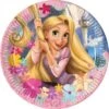 Procos Papp-Partyteller Disney Rapunzel, Ø 23 Cm, 8 Stück -Disney 16573556 01