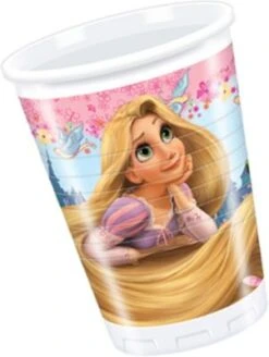 Procos Partybecher/Trinkbecher Disney Rapunzel, 200 Ml, Kunststoff, 8 Stück