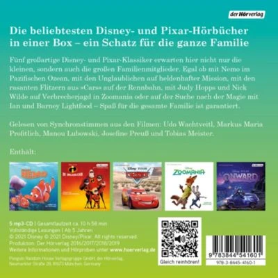 DHV Der Hörverlag Der Große Disney-Familienschatz, 5 Audio-CD, 4 DHV Der Hörverlag Der Große Disney-Familienschatz, 5 Audio-CD, – Bild 2