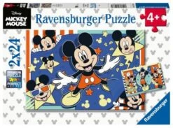 Ravensburger Kinderpuzzle 05578 - Film Ab! - 2x24 Teile Disney Puzzle Für Kinder Ab 4 Jahren