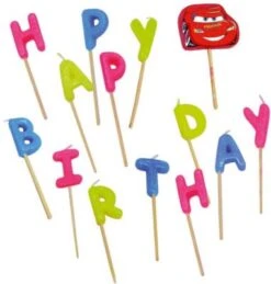 Procos Kuchenkerzenset Happy Birthday Disney Cars Formular, 14-tlg.
