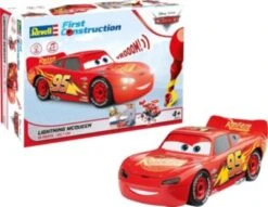 Lightning McQueen Disney-Cars Auto Mit Licht&Sound, Revell First Construction, Bausatz Für Kinder Ab 4 Im Maßstab 1:20, 19 Teile, 20,7 Cm