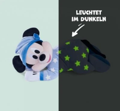 SIMBA Disney Gute Nacht Mickey Liegend, 30 Cm Plüschfigur, Leuchtet Im Dunkeln 7 SIMBA Disney Gute Nacht Mickey Liegend, 30 Cm Plüschfigur, Leuchtet Im Dunkeln – Bild 5