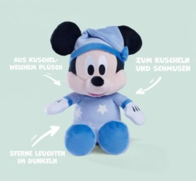 SIMBA Disney Gute Nacht Mickey, 25 Cm Plüschfigur, Leuchtet Im Dunkeln 6 SIMBA Disney Gute Nacht Mickey, 25 Cm Plüschfigur, Leuchtet Im Dunkeln – Bild 4