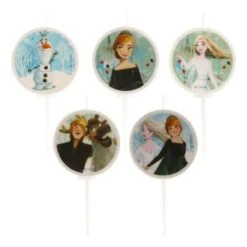 DeKora Geburtstagskerzen Disney Frozen Anna & Elsa, 5 Stück