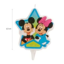 DeKora Geburtstagskerze Mit Disney Mickey Und Minnie Mouse, 7.5cm, Tortendeko Kindergeburtstag -Disney 27185500 03
