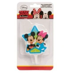 DeKora Geburtstagskerze Mit Disney Mickey Und Minnie Mouse, 7.5cm, Tortendeko Kindergeburtstag -Disney 27185500 04