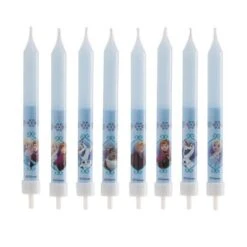 DeKora Geburtstagskerzen Mit Disney Frozen Motiv, 8 Kerzen, 9cm, Tortendeko