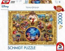 Schmidt Spiele Disney Mickey & Minnie, Dream Collage II, Thomas Kinkade Puzzle 1.000 Teile