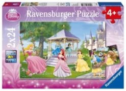 Ravensburger 2er Set Puzzle, Je 24 Teile, 26x18 Cm, Disney Princess Zauberhafte Prinzessinnen