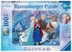 Ravensburger Puzzle, 100 Teile XXL, 49x36 Cm, Mit Glitzer, Disney Die Eiskönigin