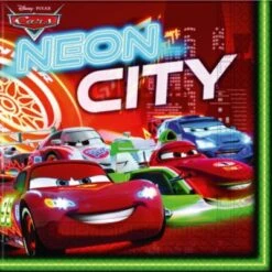 Procos Servietten Disney Cars Neon, 33 X 33 Cm, 2-lagig, 20 Stück