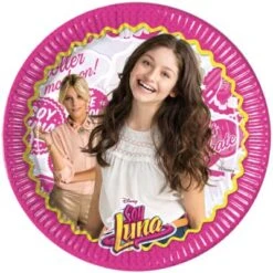 Procos Papp-Partyteller Disney Soy Luna, Ø 23 Cm, 8 Stück