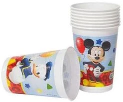 Procos Partybecher/Trinkbecher Disney Mickey Mouse Playful, 200 Ml, Kunststoff, 8 Stück