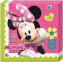 Procos Servietten Disney Minnie Mouse Happy Helpers, 33 X 33 Cm, 2-lagig, 20 Stück