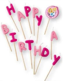 Procos Kuchenkerzenset Happy Birthday Disney Princess, 14-tlg.